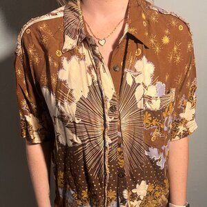 Free People Button Down Top